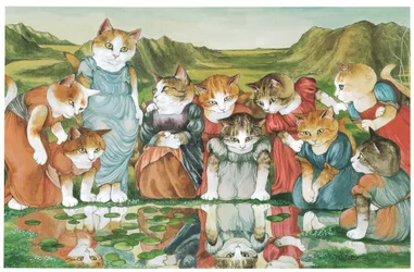Illustration from Pre-Raphaelite Cats