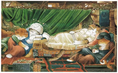 Illustration from Pre-Raphaelite Cats