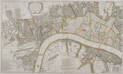 Map of Westminster, the City of London, Southwark and Surrounding Areas