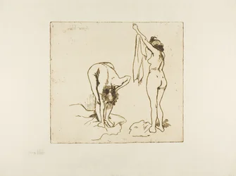 Two Women Drying Themselves