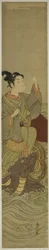 Young Man Riding a Giant Tortoise (parody of Urashima Taro)
