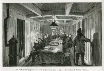 The square of La Vega during a winter evening (engraving from the Swedish edition, to illustrate the story 