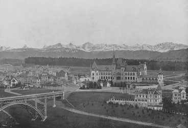 Bern, View of Kirchenfeld and the Bernese Alps