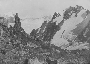 Le Portalet, the Combin and the Velan, View from the Pointe d