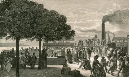 Departure of Steamer from Lucerne