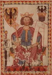 King Henry, Illustration from the Manesse Codex, a Collection of Courtly Love Songs, Probably from Zurich