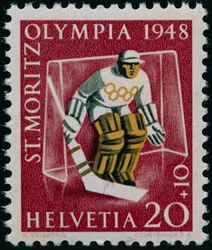 Stamp Commemorating the 1948 Winter Olympics