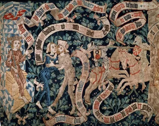 Wild Man and Woman - The Legend of the Count of Savoy, early 15th century, manufacture of Basel (tapestry)