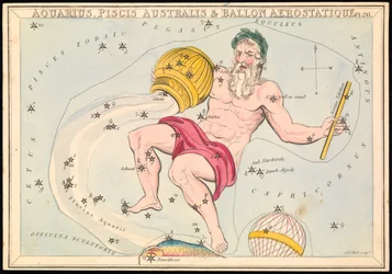 Aquarius, Pisces Australis and Ballon Aerostatique, c.1825