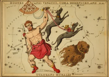 Bootes Canes Venatici, Coma Berenices, and Quadrans Muralis, Illustration from 