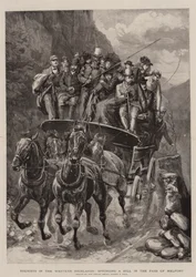 Tourists in the Western Highlands, springing a Hill in the Pass of Melfort