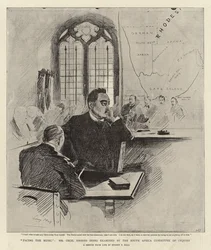 Facing the Music, Mr. Cecil Rhodes being examined by the South Africa Committee of Inquiry