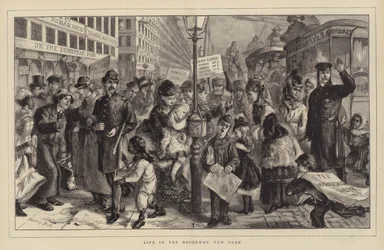 Life in the Broadway, New York
