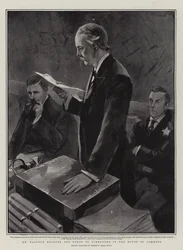 Mr Balfour Reading the Terms of Surrender in the House of Commons