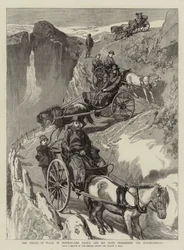 The Prince of Wales in Norway, the Prince and His Suite Descending the Stalheimsklev