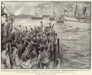 The Royal Tour, Cheering the Ophir on Her Departure from Gibraltar