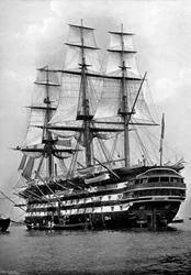 The Training Ship HMS St Vincent at Portsmouth, Hampshire, 1896