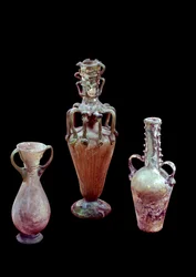 Oriental art: glass vases of Syrian production. 1st to 5th century AD