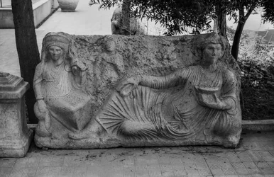 Sarcophagus Relief Depicting a Death Meal