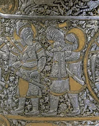 Mameluke Knights: Detail of a Silver Vase, Syria