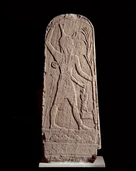 Stele of the god Baal in lightning, 15th century BC, Syria