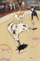 At the Circus Fernando Medrano with a Piglet (ca. 1889)