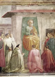 St. Peter on the Throne, from the Raising of the Son of Theophilus, and St. Peter Enthroned as First Bishop of Antioch (detail)
