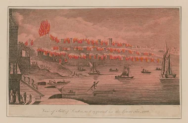 View of Part of London as it Appeared in the Great Fire, 1666