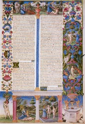 Book of Genesis, first volume of Bible of Borso d