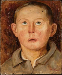 Head of a Boy in an Open Collar