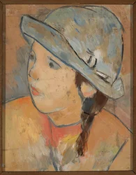Head of a Girl in a Blue Hat