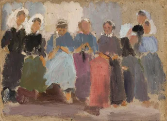 Women Knitting - Sketch