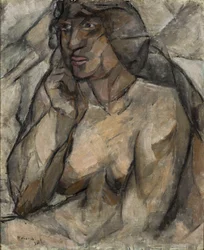 Study of a Nude (Female Half-Nude)