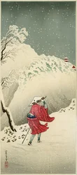 Traveller in the snow