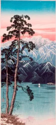 Lingering Snow on Mount Shirane, Nikko