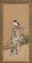 Woman on Veranda, ca. 1730