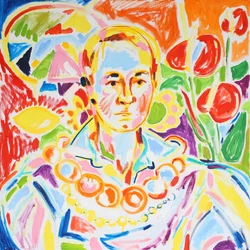 Vibrant Abstract Portrait