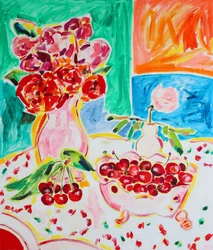 Vibrant Roses Fresh Cherries