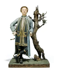 Painted clay figure traditionally identified as David Garrick, c.1770