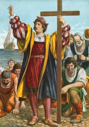 Christopher Columbus Arriving in the New World