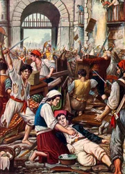 Heroic resistance of the Neapolitan people against the French