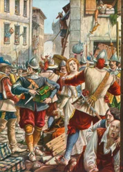 Mantua Being Attacked by the Austrians in 1630