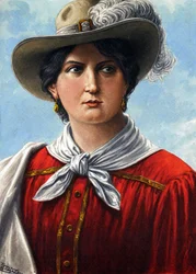 Portrait of Anita Garibaldi, First Wife of Giuseppe Garibaldi