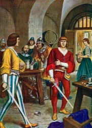 The Guelfs Split into the White and Black after a Small Incident, 1300