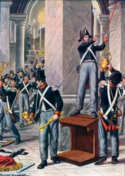 The looting of Cesena by Papal soldiers, 1832