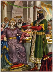 King Alboin Gives to the Daughter of His Adversary the Skull of the Latter to Drink