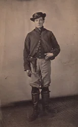 Union Cavalry Soldier with Pistol in Holster