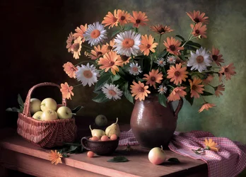 Autumn Flowers and Fruit