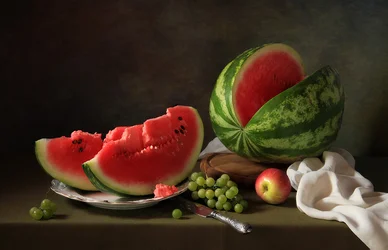 Fresh Watermelon Still Life