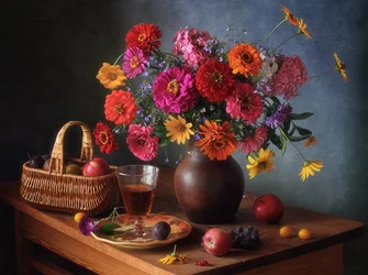 Harvest Blooms And Fruit